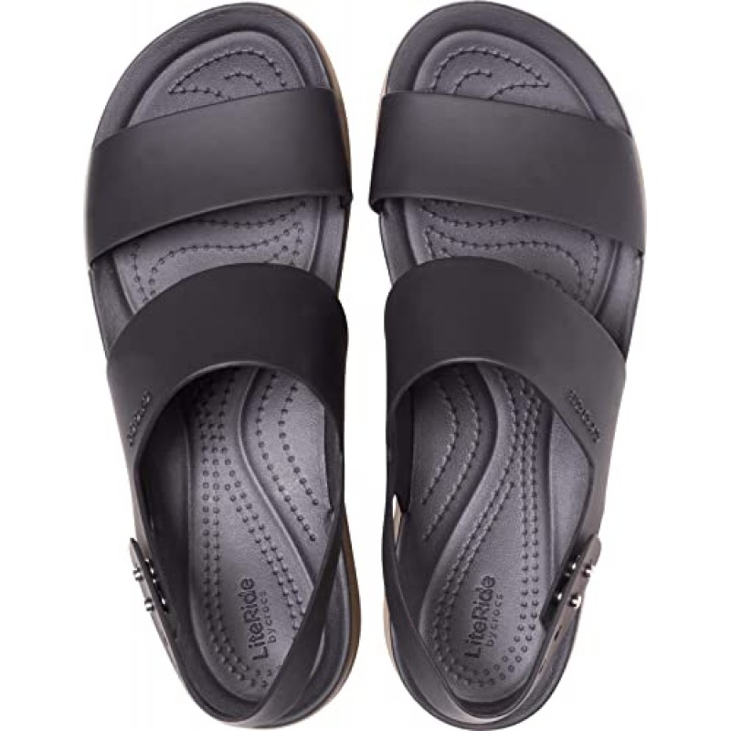 Crocs 여성용 브루클린 로우 웨지, 플랫폼 샌들