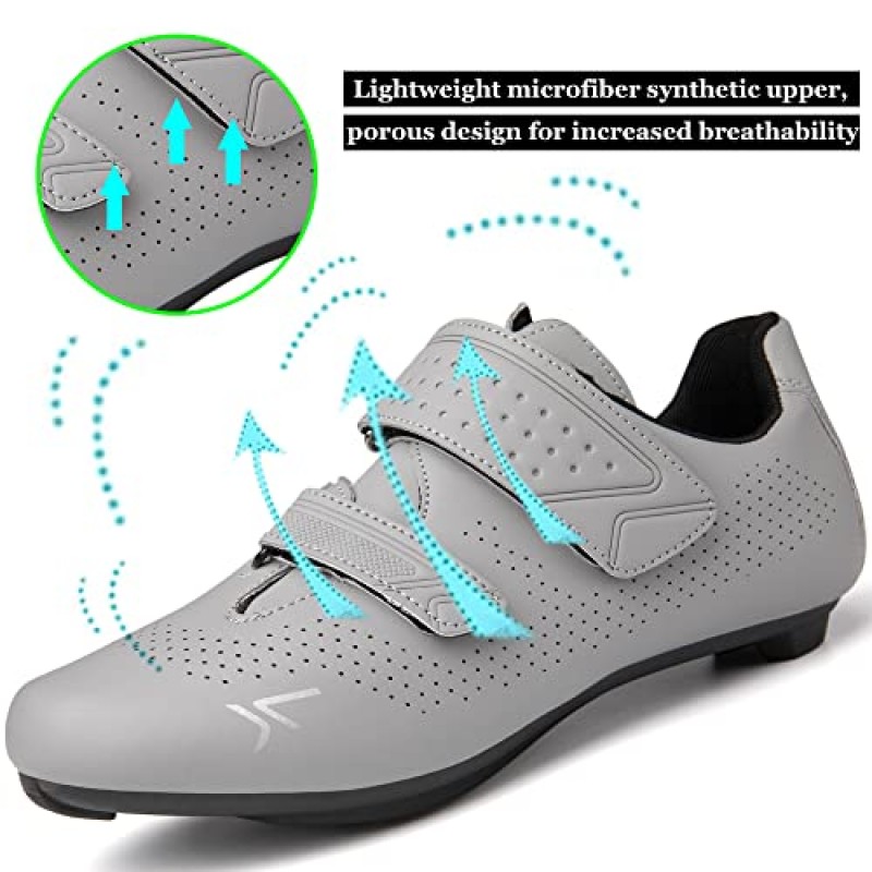ULTIANT Mens Womens 사이클링 신발 Peloton & Look Delta/SPD 클리트와 호환 Peloton 자전거 신발 도로 자전거 타기 신발