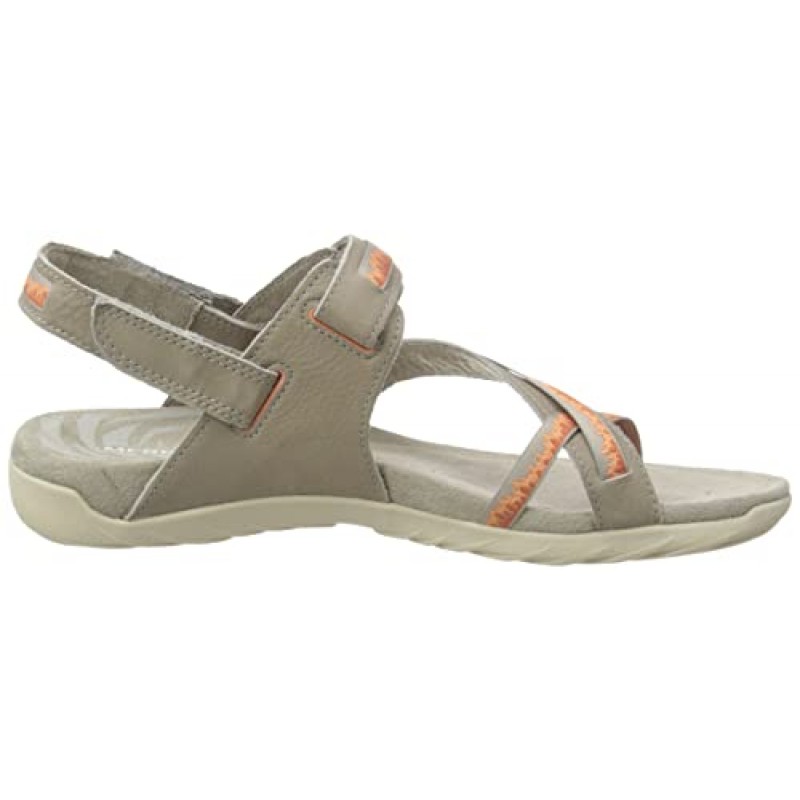 Merrell Terran 3 Cush 컨버트 포스트 여성 샌들, 누벅 가죽 어퍼 및 조절 가능한 후크 루프 클로저