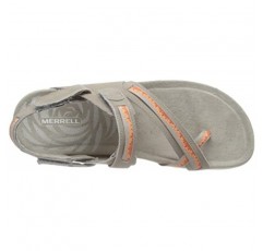 Merrell Terran 3 Cush 컨버트 포스트 여성 샌들, 누벅 가죽 어퍼 및 조절 가능한 후크 루프 클로저