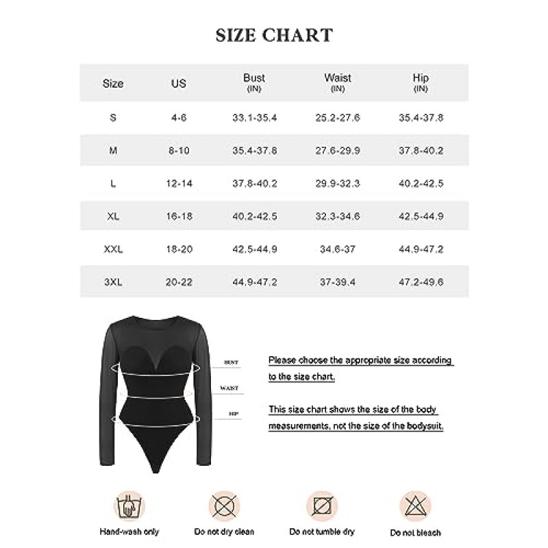 여성용 Popilush Shapewear 바디 수트 Tummy Control 긴 소매 끈 팬티 바디 수트, 여성용 브래지어 가을 의상 2023 내장