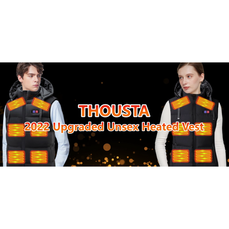 7.4V 30000mah 배터리 팩이 포함된 THOUSTA 가열 조끼 13개의 가열 영역 3s 남성 여성을 위한 빠른 가열 전기 따뜻한 조끼