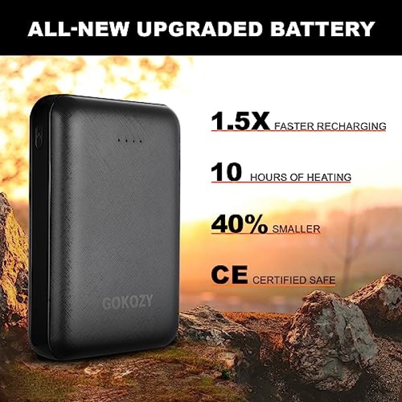 10000mah 배터리 팩, 경량 가열 자켓, 전기 가열 오토바이 조끼가있는 남성과 여성을위한 Gokozy 가열 조끼