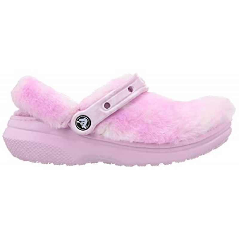 Crocs 남녀공용-성인 남성 및 여성 클래식 모피 Sure Clog | 퍼지 슬리퍼