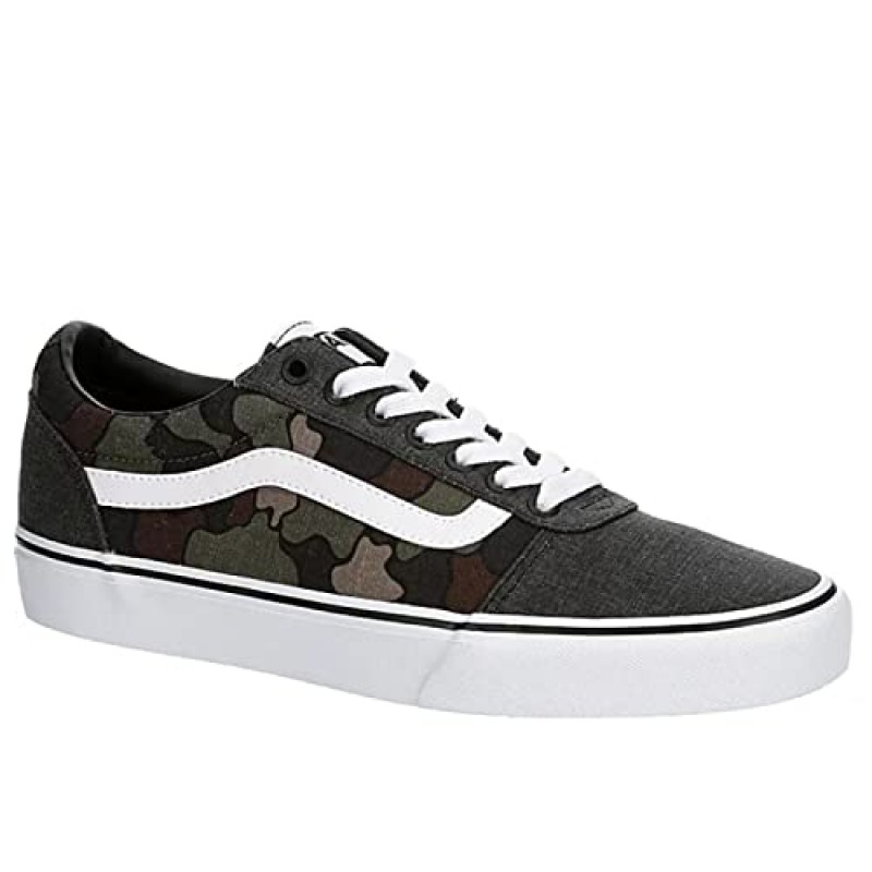 Vans 유니섹스 워드 워시드 덕 레이스업 로우컷 디자인 스니커즈 - 카무플라주 블랙