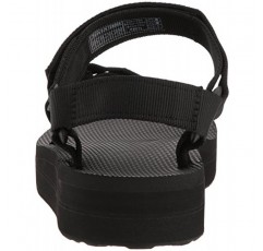 Teva womens Teva 여성 MIDFORM 유니버설 웨지 샌들 블랙 08 미디엄 US, 블랙, 8 US