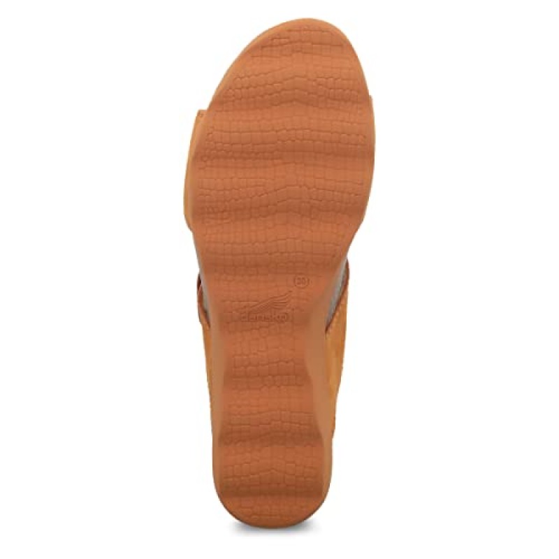 여성용 Dansko Maddy 슬립온 웨지 샌들 –아치 지지대가 있는 편안한 웨지 슈즈 –훅 앤 루프 클로저로 완전히 조절 가능한 스트랩 –다용도 캐주얼부터 멋진 신발까지 –경량 고무 아웃솔
