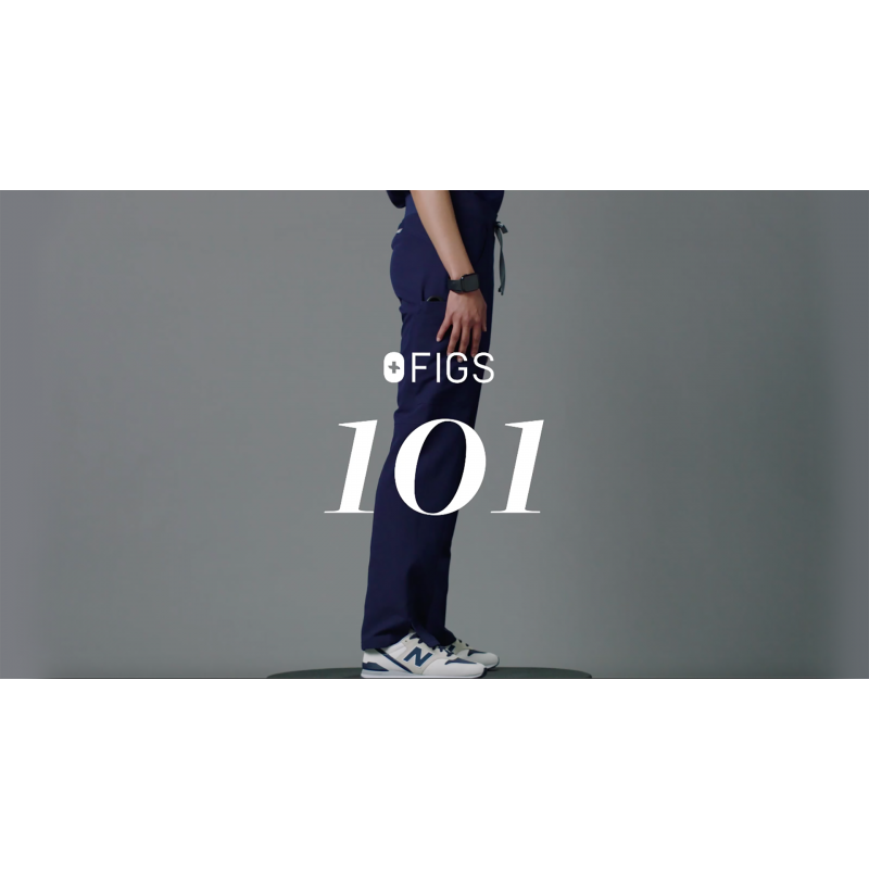 여성용 Figs Kade 카고 스크럽 팬츠 — 클래식 핏, 스트레이트 레그, 4 포켓, 요가 허리밴드, 주름 방지 여성용 스크럽 팬츠
