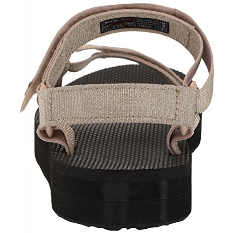 Teva 여성용 W 미드폼 유니버설 샌들, 메탈릭 샴페인, 8