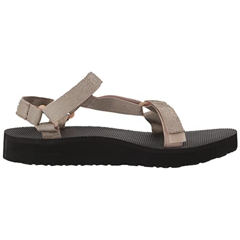 Teva 여성용 W 미드폼 유니버설 샌들, 메탈릭 샴페인, 8