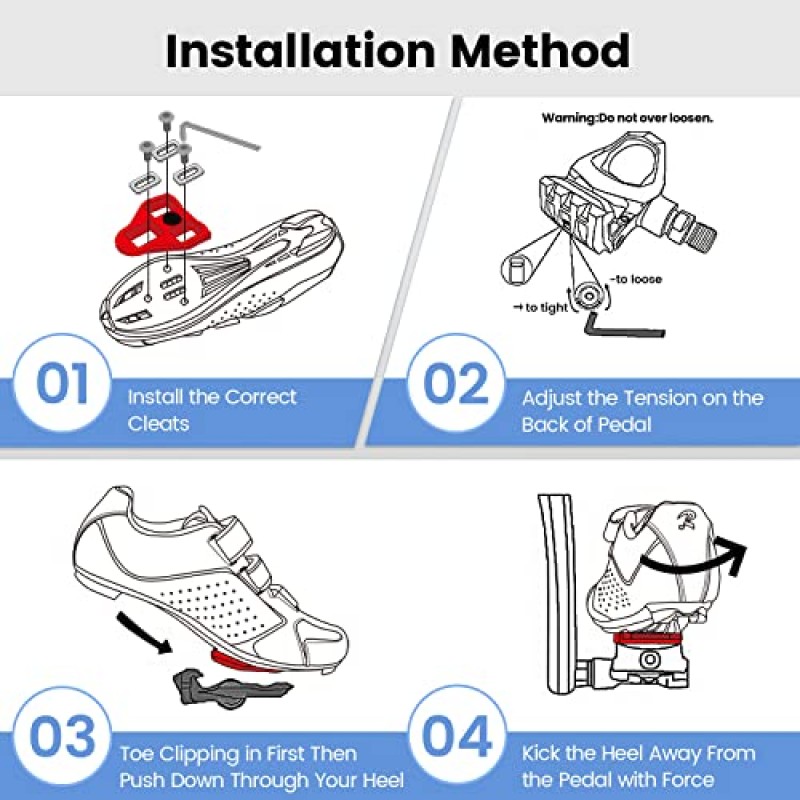 Look Delta Cleat가 포함된 남성용 Peloton 사이클링 신발 - Peloton Shimano SPD 클립과 호환 가능 - 남성 여성용 스핀 실내 로드 레이싱 자전거 신발