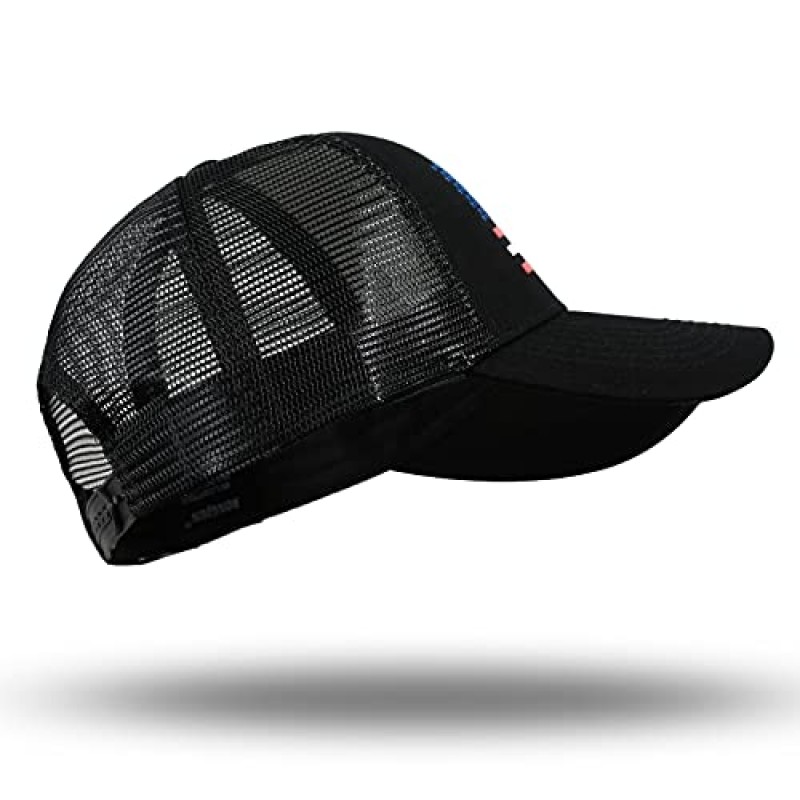 American Flag Trucker Hat - 스냅백 모자, 남성용 여성용 야구 모자 - 통기성 메쉬 측면, 조절 가능한 핏 - 캐주얼 착용용