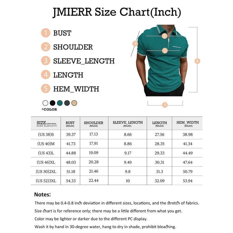 JMIERR 남성 니트 폴로 셔츠 쿼터 지퍼 셔츠 캐주얼 스트라이프 클래식 경량 반소매 골프 T 셔츠