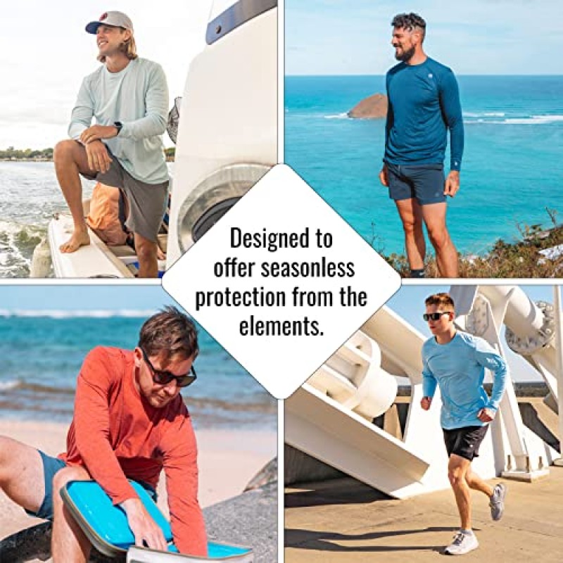 Vapor Apparel 남성용 야외 UPF 50+ 긴 소매 티셔츠, 낚시, 달리기, 하이킹, 수영용 자외선 차단