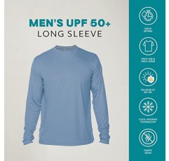 Vapor Apparel 남성용 야외 UPF 50+ 긴 소매 티셔츠, 낚시, 달리기, 하이킹, 수영용 자외선 차단
