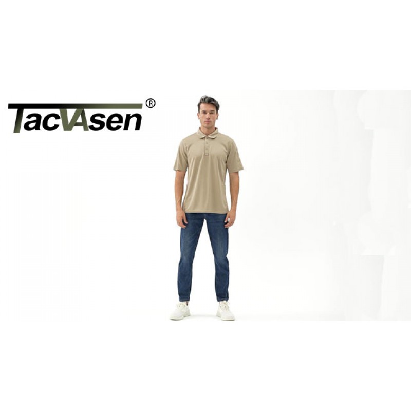 TACVASEN 남성용 폴로 셔츠 퍼포먼스 속건성 수분 흡수 캐주얼 골프 셔츠 긴 및 반소매