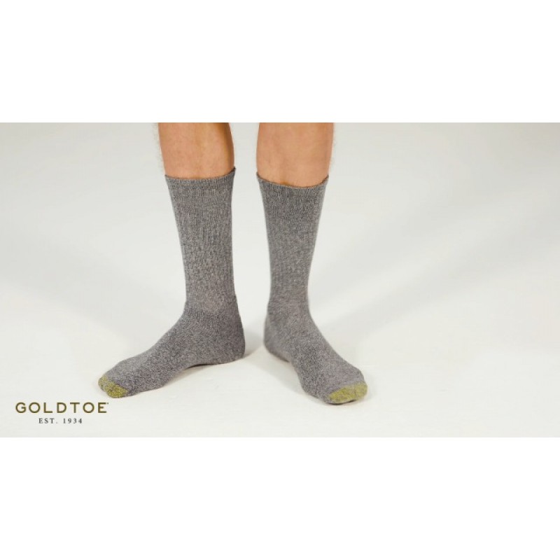 GOLDTOE 남성용 해링턴 크루 양말, 멀티페어