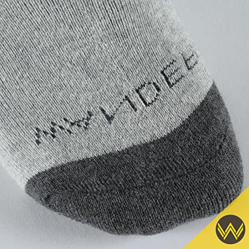 WANDER 남성용 쿠션 크루 양말 3-6 쌍 운동 달리기 6-8/8-13/12-15 양말 남성 코튼 스포츠 위킹 작업