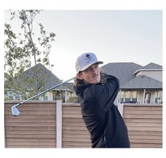 SHANKITGOLF 해골과 이미지 골프 모자 조정 가능한 해골 재미 재미 있은 골프 모자 남자 블랙 그레이 화이트