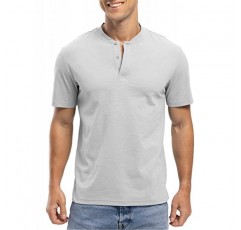 Rdruko 남성용 칼라리스 골프 셔츠 Henley Dry Fit 운동 경량 성능 캐주얼 블레이드 폴로 T 셔츠 반팔