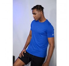 Zengjo Mens Athletic Shirts 반팔 수분 흡수 체육관 운동 러닝 크루 넥 티셔츠 Quick Dry Sports Fitted Tee