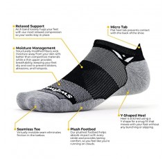 Swiftwick- MAXUS ZERO 탭(3켤레) 러닝 및 골프 양말, 최대 쿠션