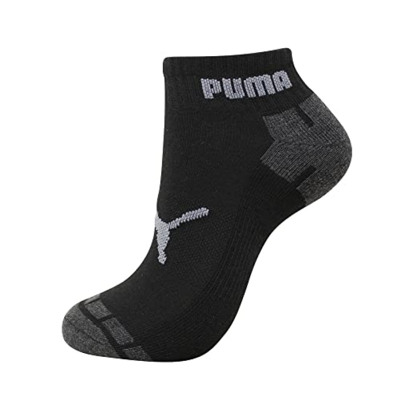 PUMA 남성용 6팩 쿼터 크루 양말
