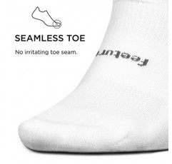Feetures 고성능 쿠션 노쇼 탭 - 남성용 및 여성용 러닝 양말 - 운동용 발목 양말 - 수분 흡수