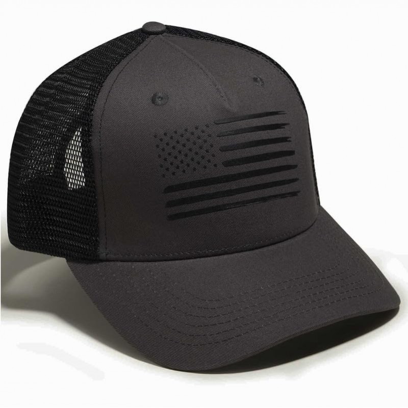 야구 모자 American Flag Trucker Hat - 남성용 여성용 스냅백 모자 - 통기성 메쉬, 캐주얼 착용을 위한 조절 가능