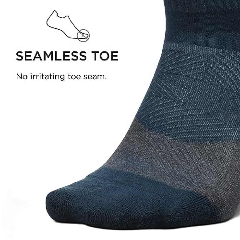 Feetures Trail Max 쿠션 미니 크루 양말 - 여성용 및 남성용 러닝 양말 - 수분 흡수