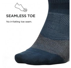 Feetures Trail Max 쿠션 미니 크루 양말 - 여성용 및 남성용 러닝 양말 - 수분 흡수