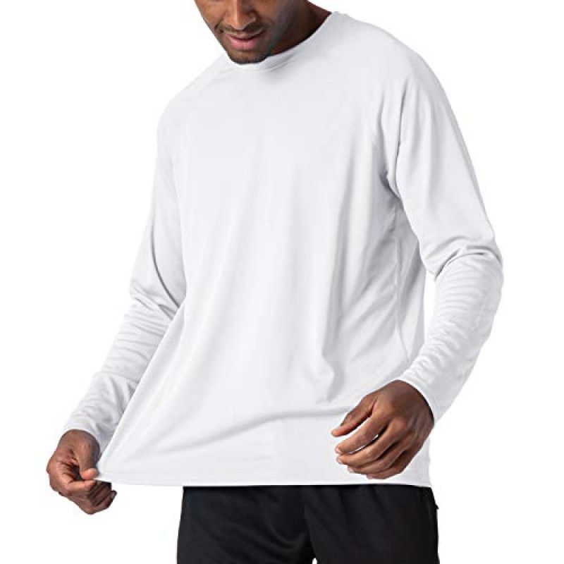 MAGCOMSEN 남성용 긴 소매 셔츠 UPF 50+ UV 자외선 차단 운동 셔츠 하이킹 달리기 운동 러쉬 가드