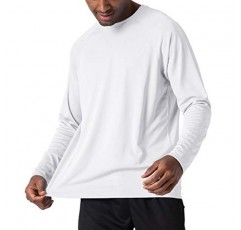 MAGCOMSEN 남성용 긴 소매 셔츠 UPF 50+ UV 자외선 차단 운동 셔츠 하이킹 달리기 운동 러쉬 가드
