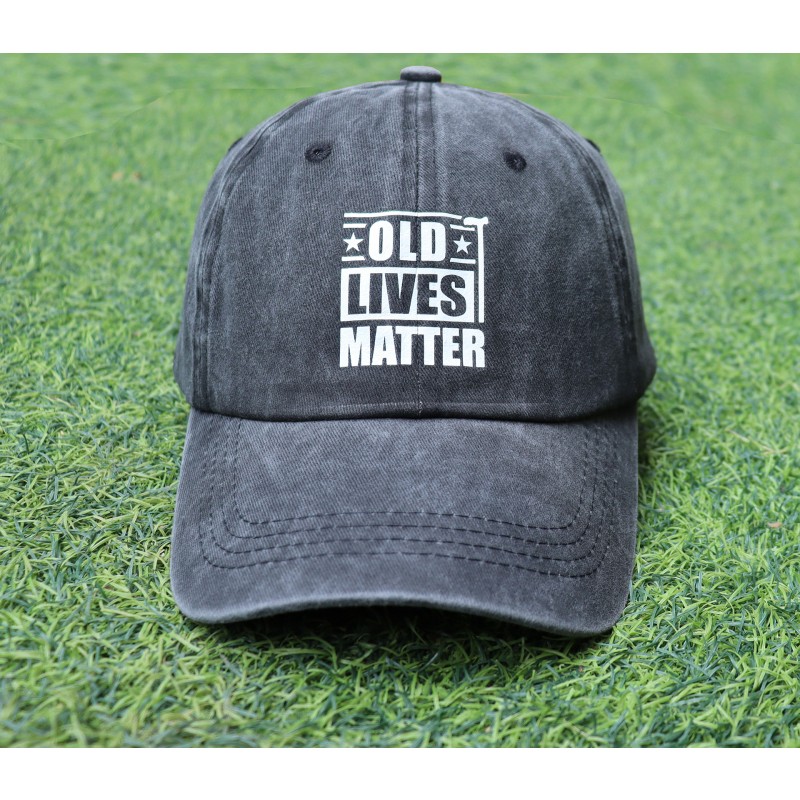 재미 있은 생일 선물 야구 모자 50th 60th 70th 80th 남성 여성, Old Lives Hat Matter, 빈티지 조절 가능한 워시 코튼 모자