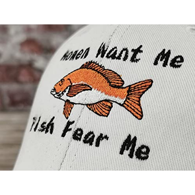 Hepandy Women Want Me Fish Fear Me 자수 야구 모자