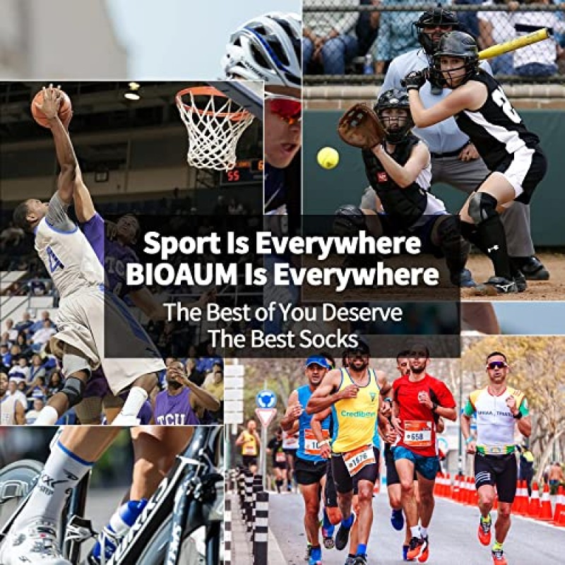 BIOAUM 쿠션 남성용 발목 양말, 6쌍 코튼 운동 스포츠 통기성 로우 컷 양말 러닝 사이즈 8-9.5/10-13/12-14