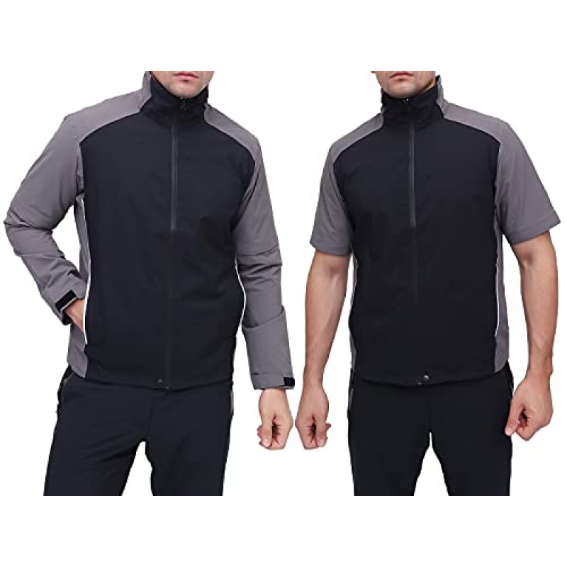 Fit space 남성용 방수 골프 레인 재킷 모든 스포츠를 위한 20K 성능 경량 레인 재킷