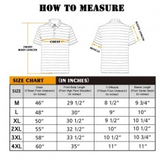 남성용 크고 키가 큰 폴로 셔츠 Tech Mositure Wicking Dry Fit 반팔 캐주얼 스트라이프 골프 폴로 T 셔츠