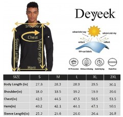 Deyeek 남성용 폴로 셔츠 남성용 긴 소매 골프 폴로 셔츠 Quick Dry UPF 50+ Sun Protection Polos 캐주얼 칼라 셔츠