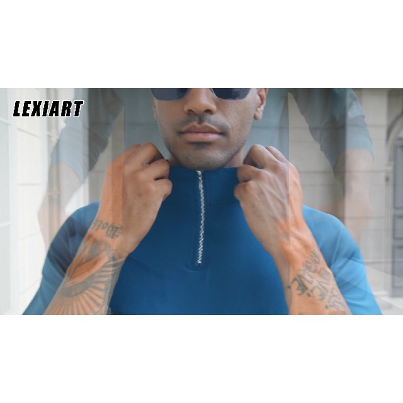 Lexiart 남성용 운동 폴로 셔츠 쿼터 지퍼 골프 셔츠 근육 긴 소매 풀오버 캐주얼 슬림 피트 폴로 T 셔츠