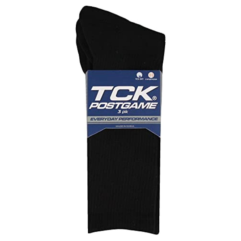 TCK 포스트게임 패딩 크루 양말 남성용 및 여성용, 소프트, 3팩, 러닝, 운동 성능, 통기성, 경량, 캐주얼웨어 및 드레스 양말