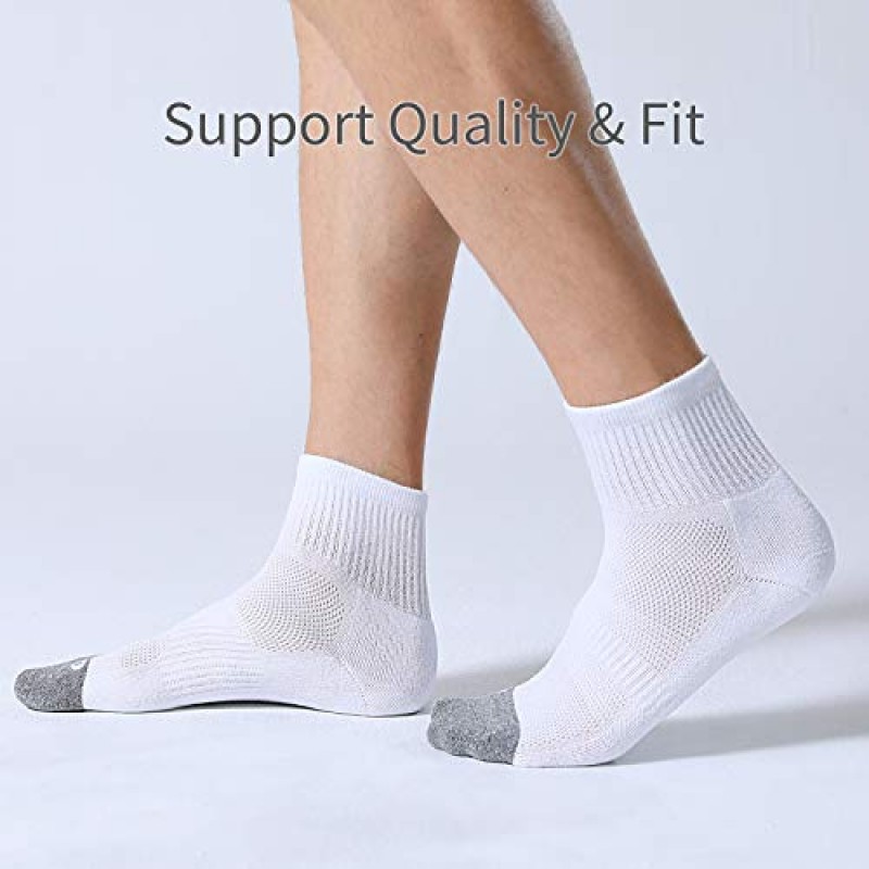 FITRELL 6팩 남성용 운동용 발목 양말 쿠션 스포츠 러닝 양말 7-9/9-12/12-15