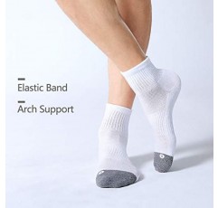 FITRELL 6팩 남성용 운동용 발목 양말 쿠션 스포츠 러닝 양말 7-9/9-12/12-15