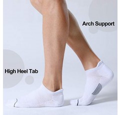 FITRELL 6 팩 남성용 발목 러닝 양말 로우 컷 쿠션 운동 스포츠 양말 7-9/9-12/12-15