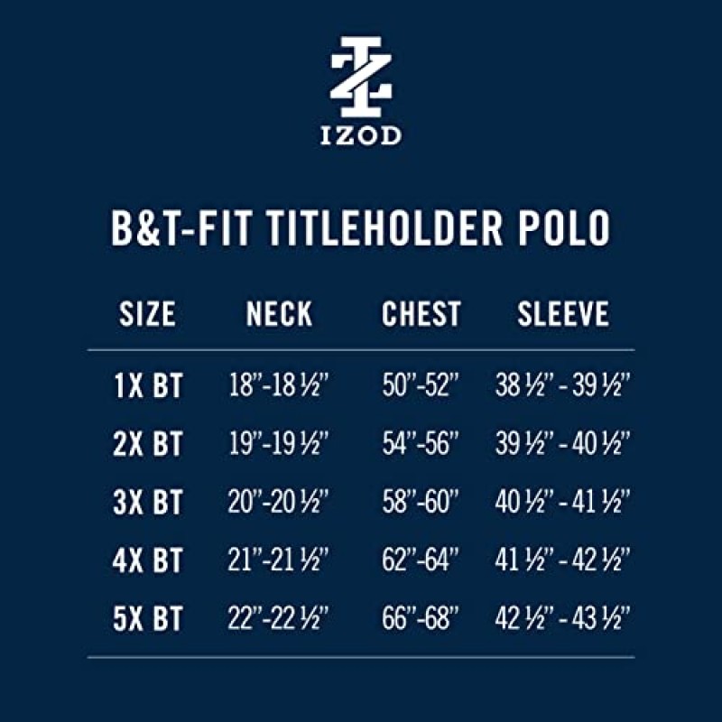 IZOD 남성용 골프 타이틀 홀더 반소매 폴로
