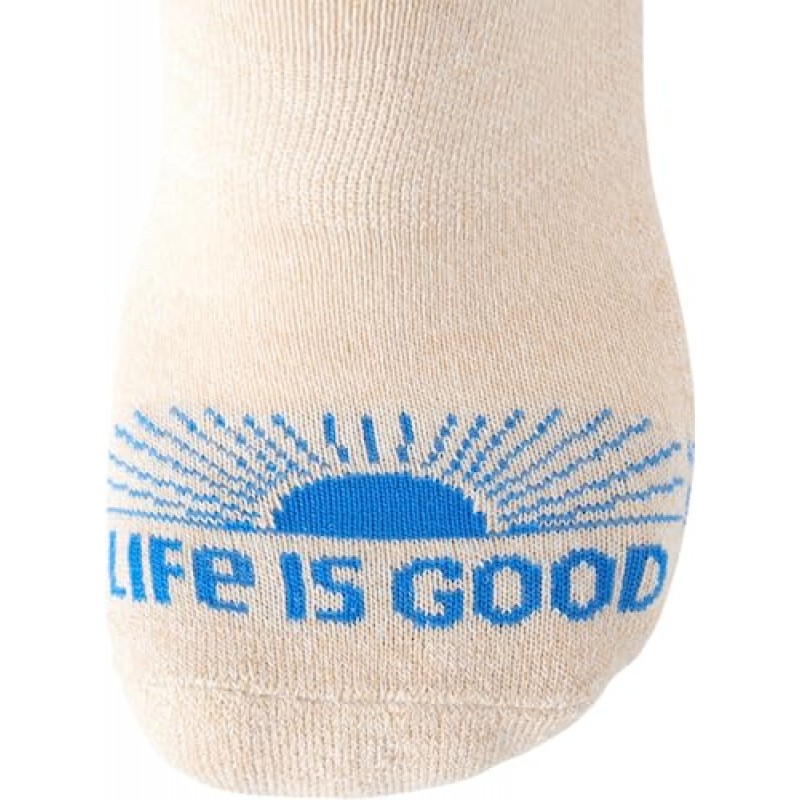 Life is Good 남성용 양말 - 쿠션 로우컷 운동용 양말(6팩)