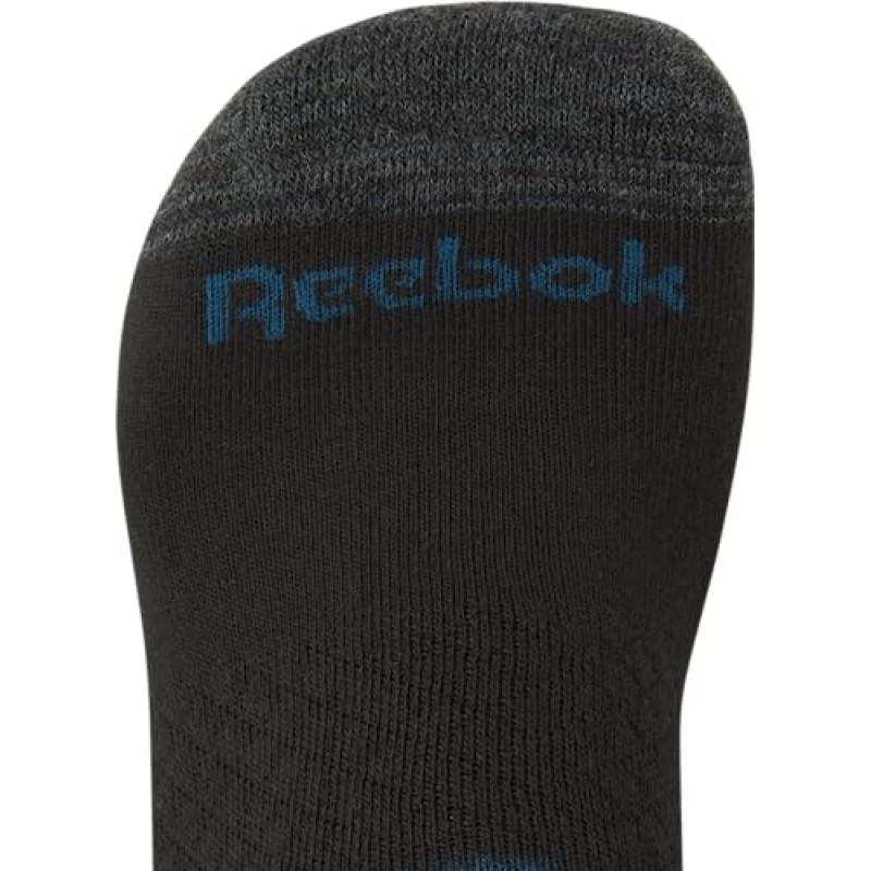Reebok 남성용 운동 성능 쿠션 크루 양말 수분 조절 기능 포함(10팩)