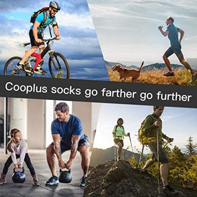 COOPLUS 남성용 발목 운동 쿠션 양말 통기성 로우 컷 스포츠 러닝 양말 탭 포함(6쌍)