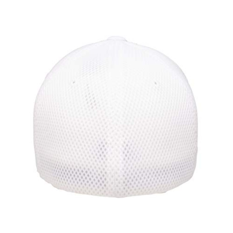Flexfit 6533 Ultrafibre & Airmesh Fitted Cap, 흰색/마룬 세트 세트 - 소형/중형