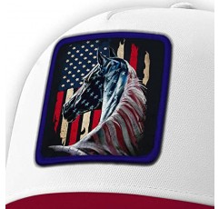 Asvance Trucker Hat - 남성용 메쉬 백 야구 모자 - 프리미엄 American Patriots 자수 모자 - 아빠를 위한 선물